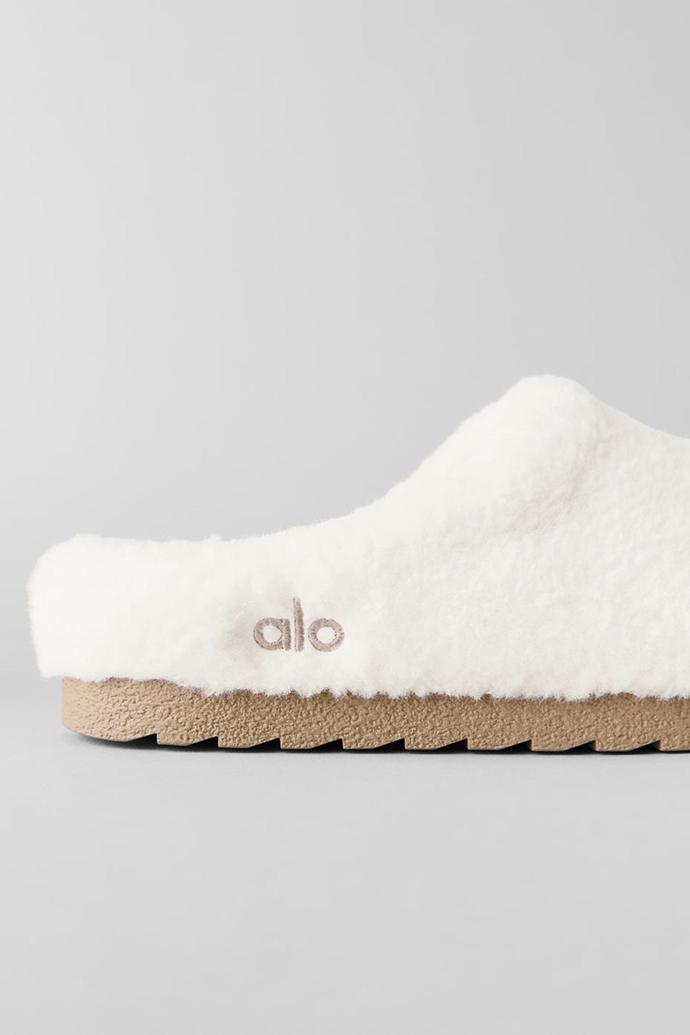Pantuflas Alo Yoga Sherpa Recovery Hombre Ivory | España  CXMP-57810