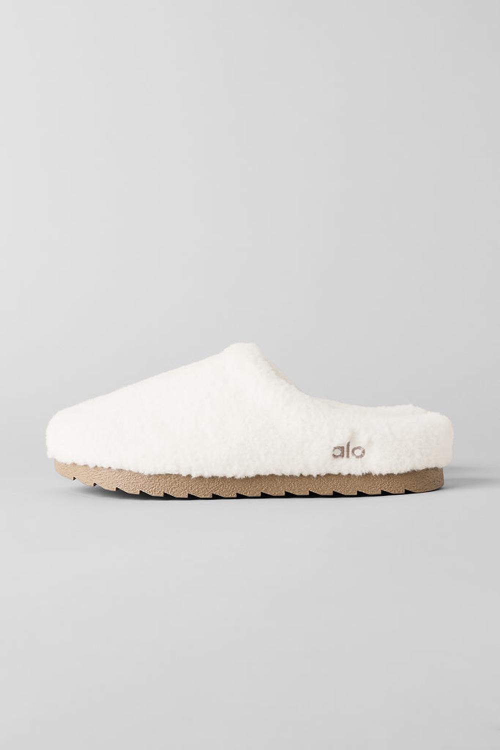 Pantuflas Alo Yoga Sherpa Recovery Hombre Ivory | España  CXMP-57810