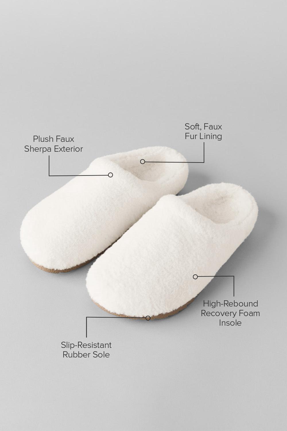 Pantuflas Alo Yoga Sherpa Recovery Mujer Ivory | España  SBDF-18056