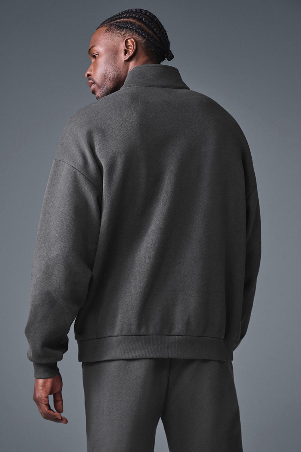 Pullover Alo Yoga Accolade 1/4 Zip Hombre Anthracite | España  RLNG-24809