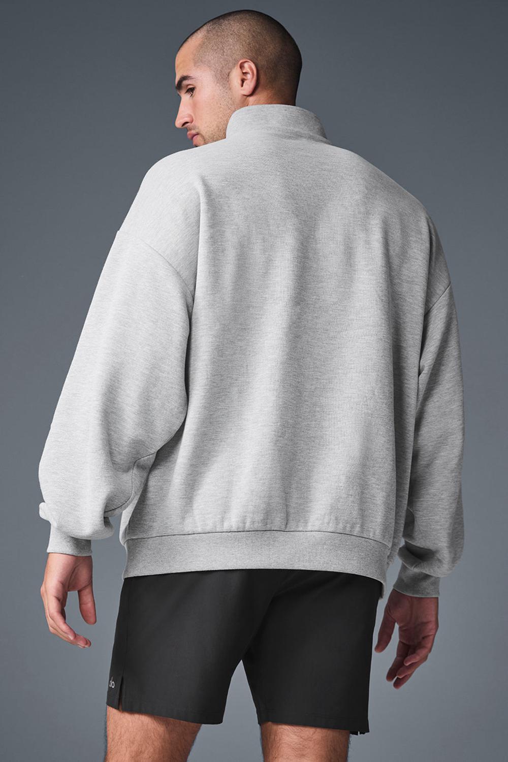 Pullover Alo Yoga Accolade 1/4 Zip Hombre Gris | España  KZMI-19583