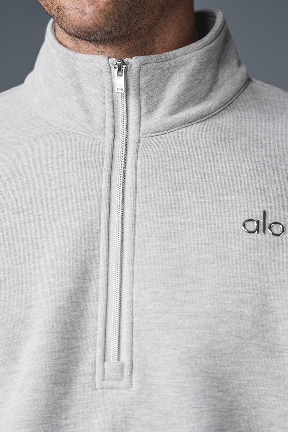 Pullover Alo Yoga Accolade 1/4 Zip Hombre Gris | España  KZMI-19583