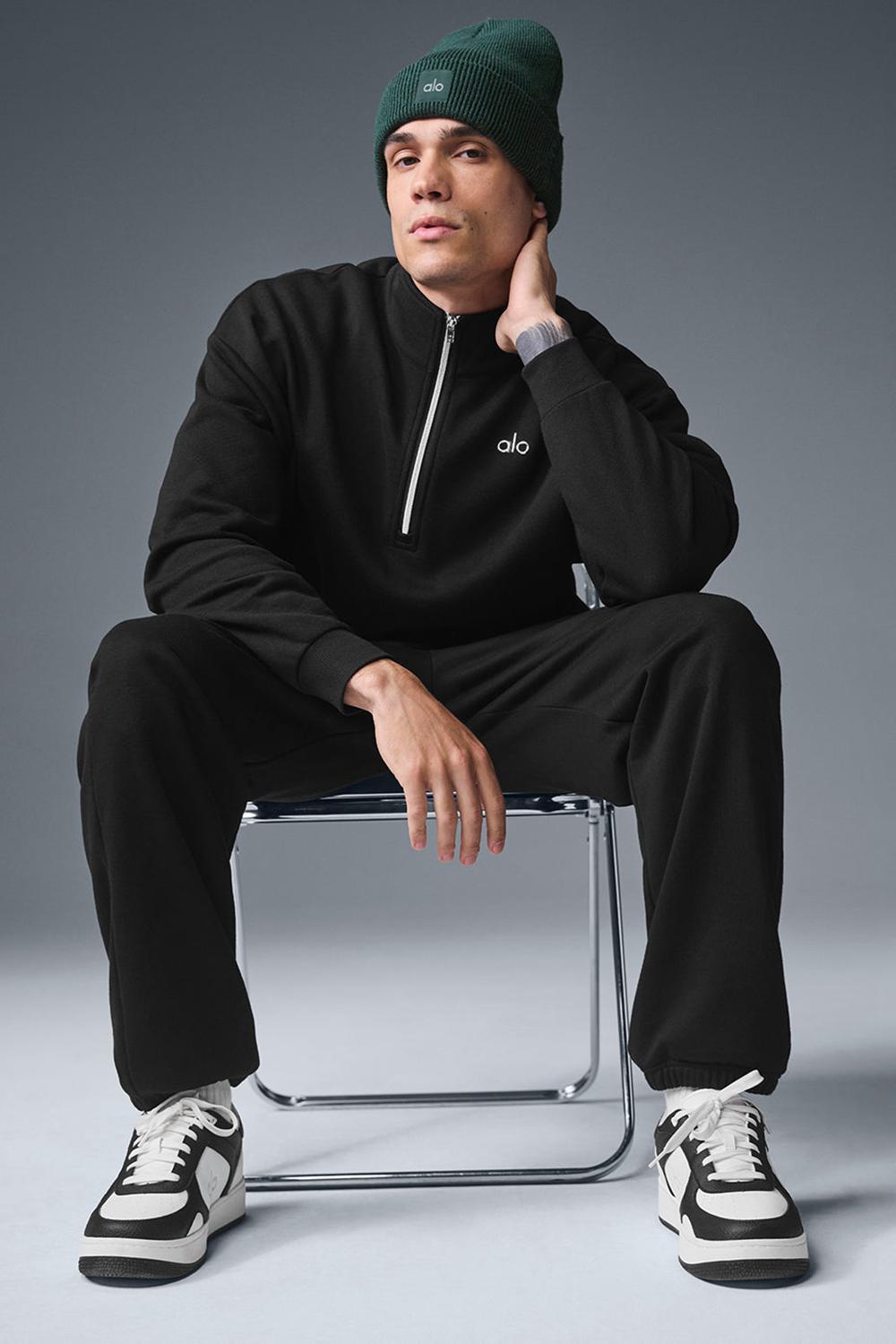 Pullover Alo Yoga Accolade 1/4 Zip Hombre Negras | España  ONIT-95346