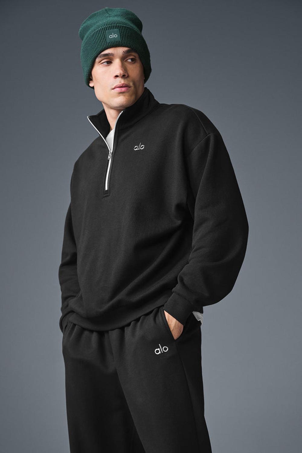 Pullover Alo Yoga Accolade 1/4 Zip Hombre Negras | España  ONIT-95346