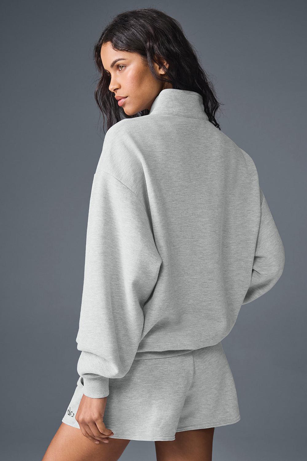 Pullover Alo Yoga Accolade 1/4 Zip Mujer Gris | España  YATM-59673