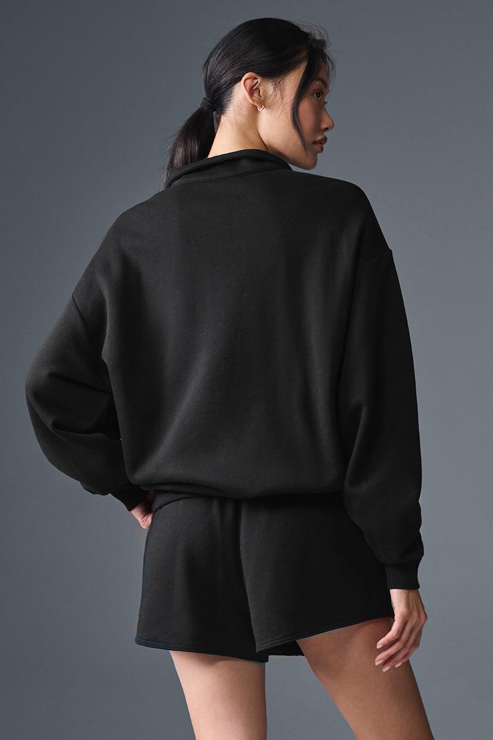 Pullover Alo Yoga Accolade 1/4 Zip Mujer Negras | España  QRFH-40598