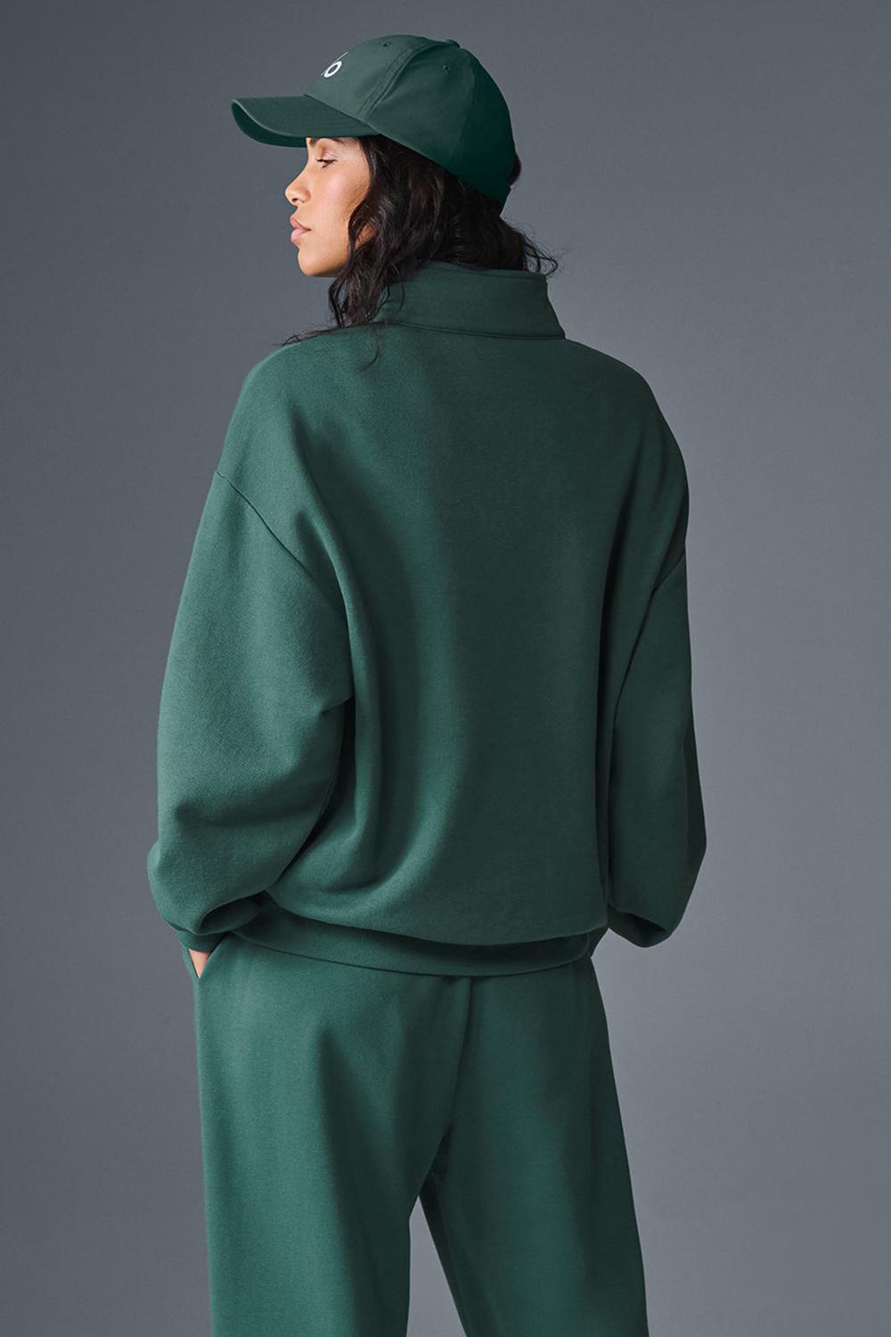 Pullover Alo Yoga Accolade 1/4 Zip Mujer Winter Ivy | España  FEXY-78293