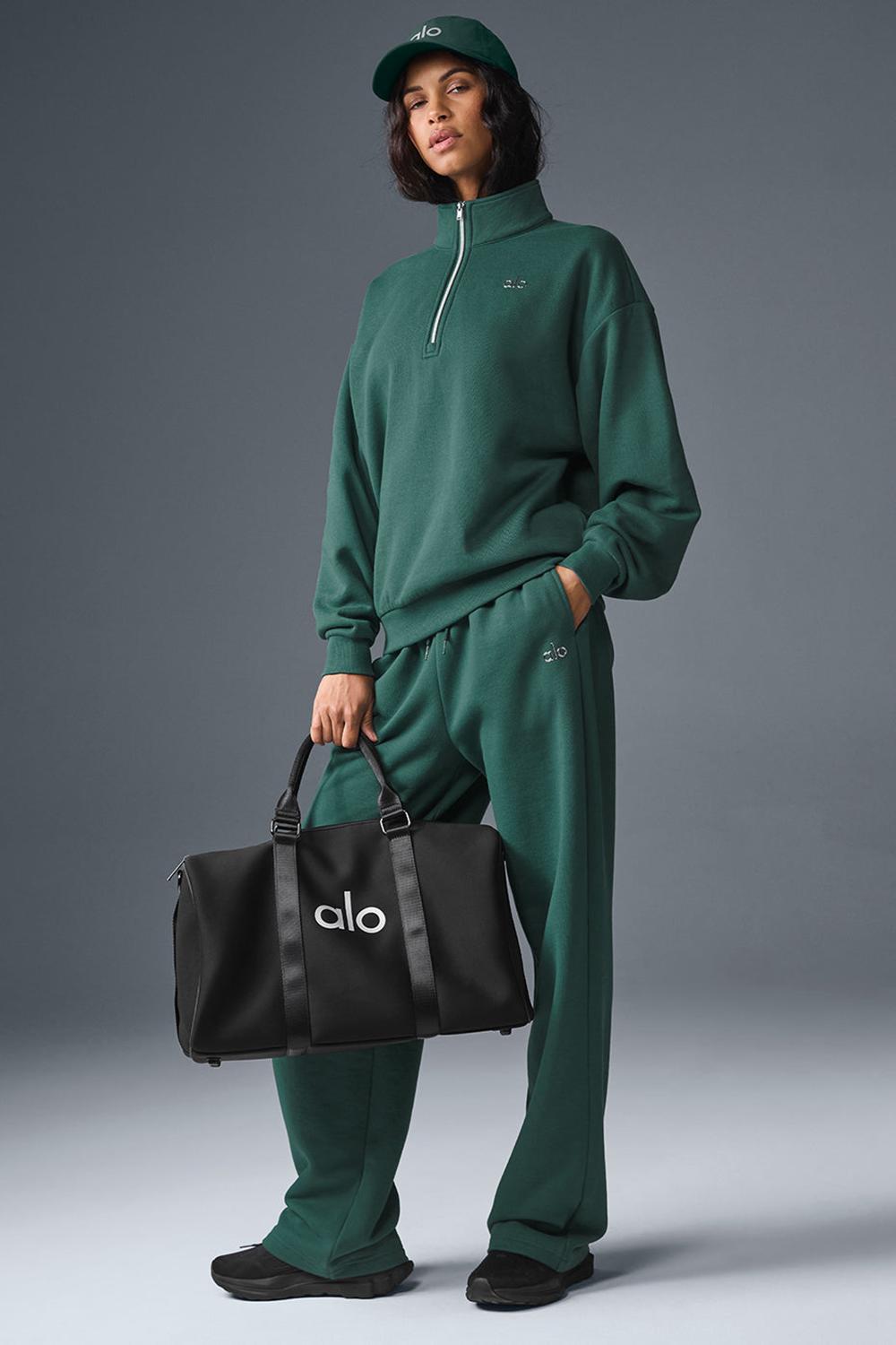 Pullover Alo Yoga Accolade 1/4 Zip Mujer Winter Ivy | España  FEXY-78293