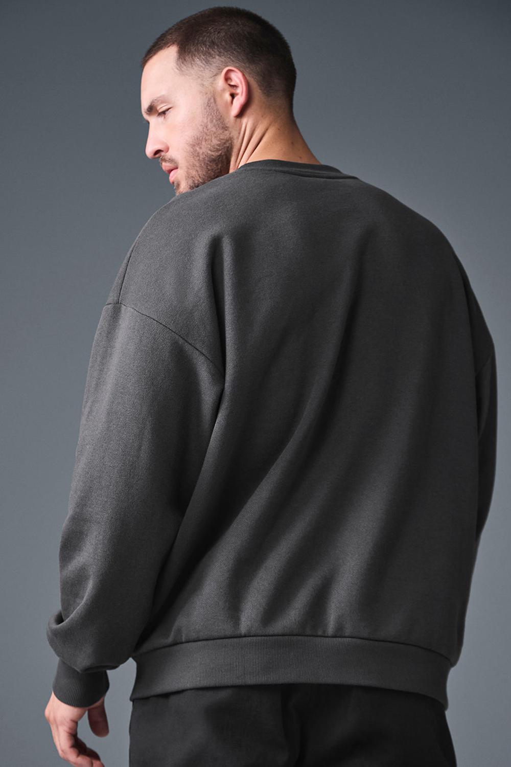 Pullover Alo Yoga Accolade Crew Neck Hombre Anthracite | España  MCAD-05176