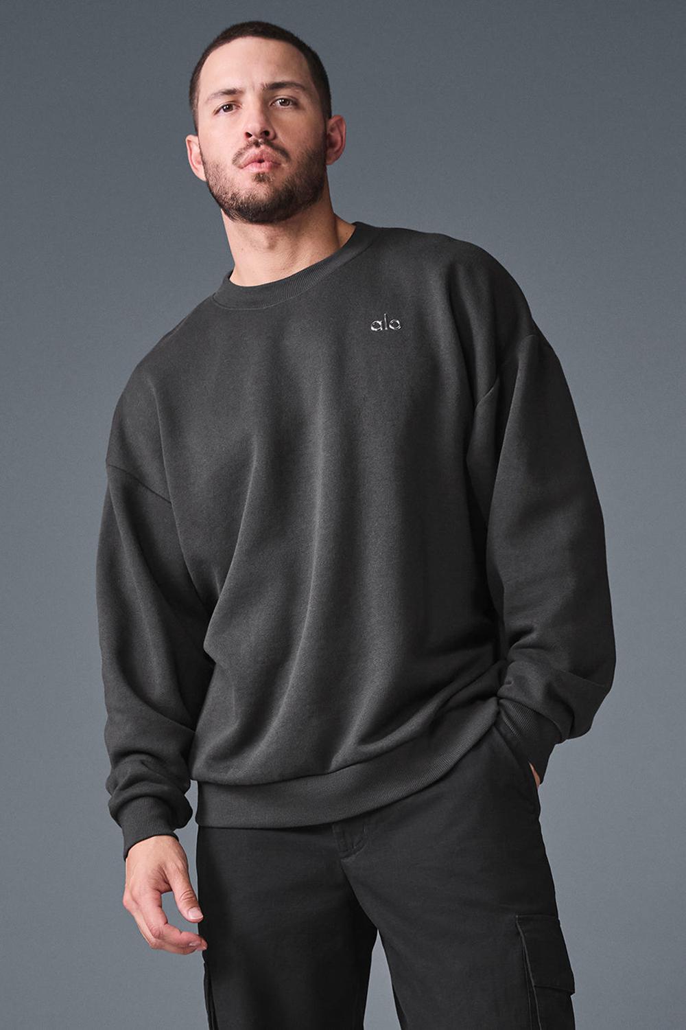 Pullover Alo Yoga Accolade Crew Neck Hombre Anthracite | España  MCAD-05176