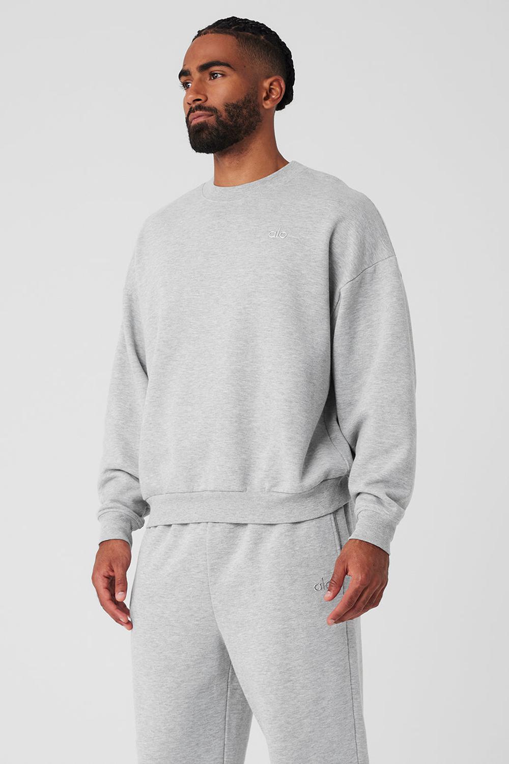Pullover Alo Yoga Accolade Crew Neck Hombre Gris | España  UVMQ-17659