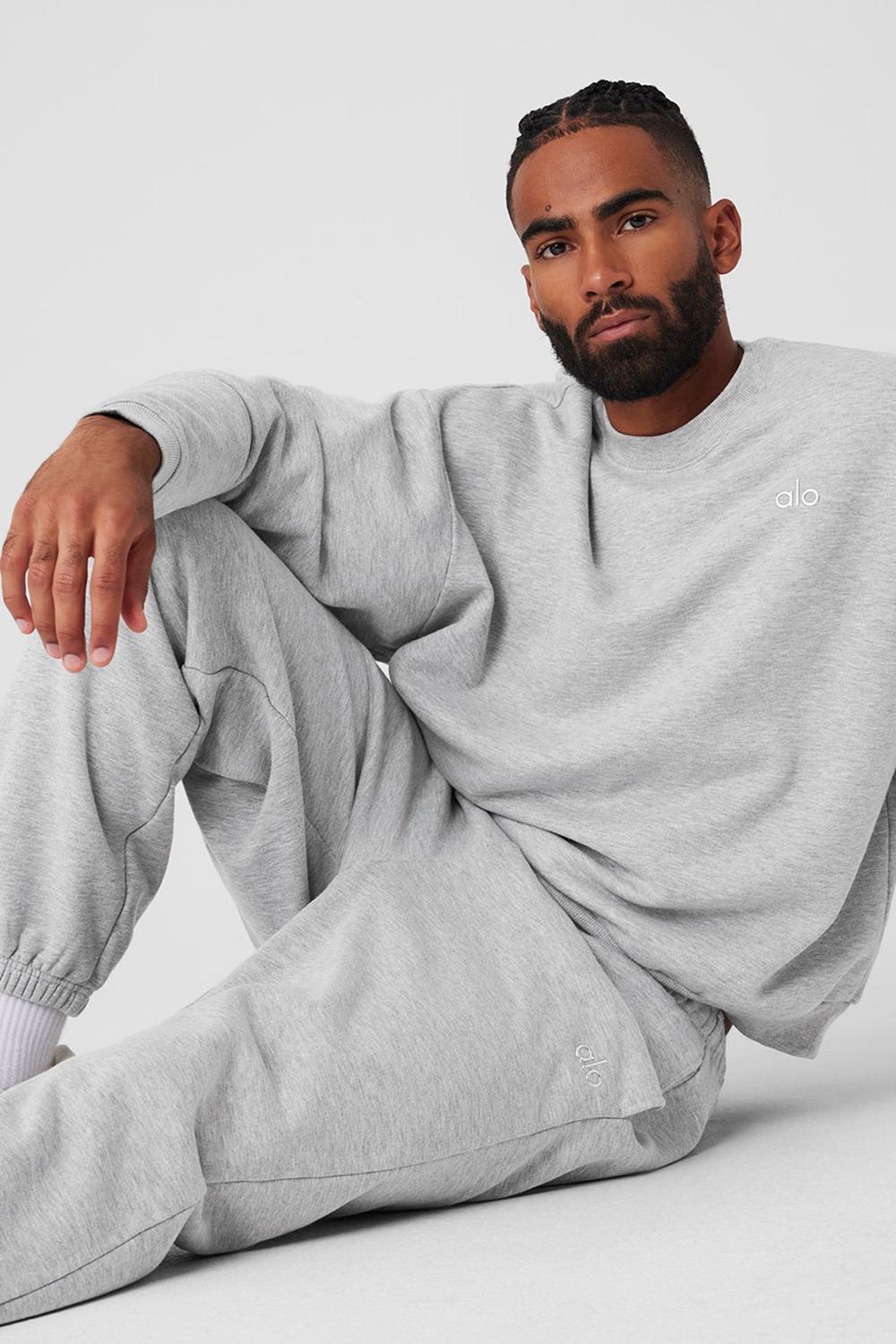 Pullover Alo Yoga Accolade Crew Neck Hombre Gris | España  UVMQ-17659