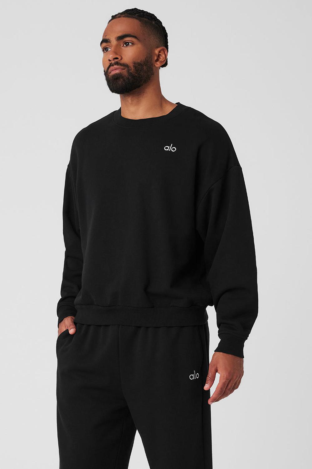 Pullover Alo Yoga Accolade Crew Neck Hombre Negras | España  VTWB-10235