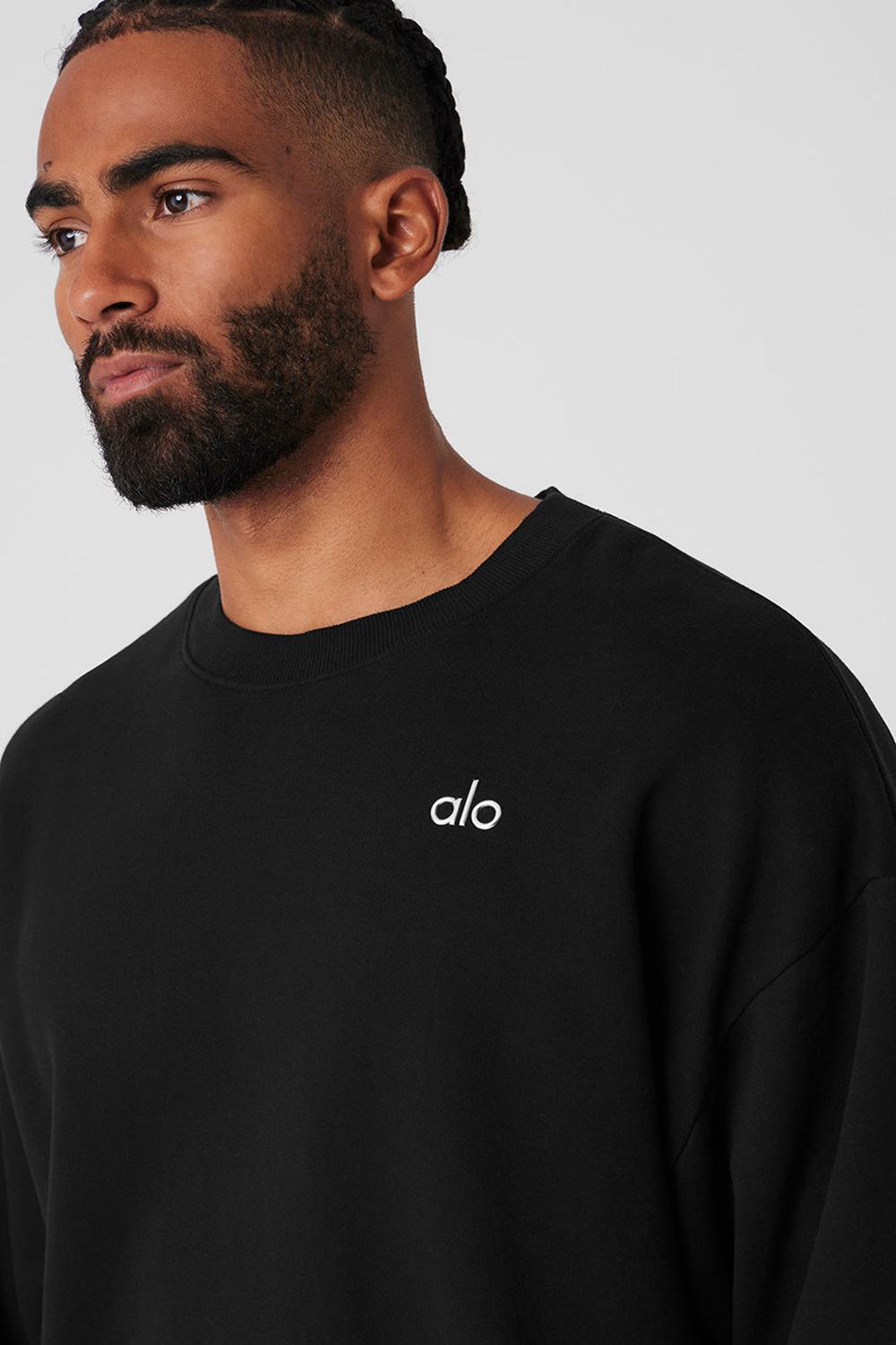 Pullover Alo Yoga Accolade Crew Neck Hombre Negras | España  VTWB-10235