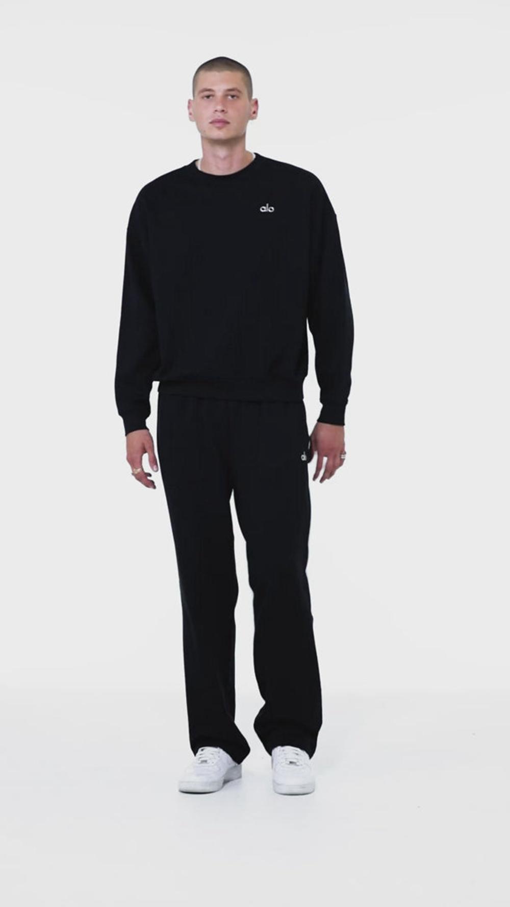 Pullover Alo Yoga Accolade Crew Neck Hombre Negras | España  VTWB-10235