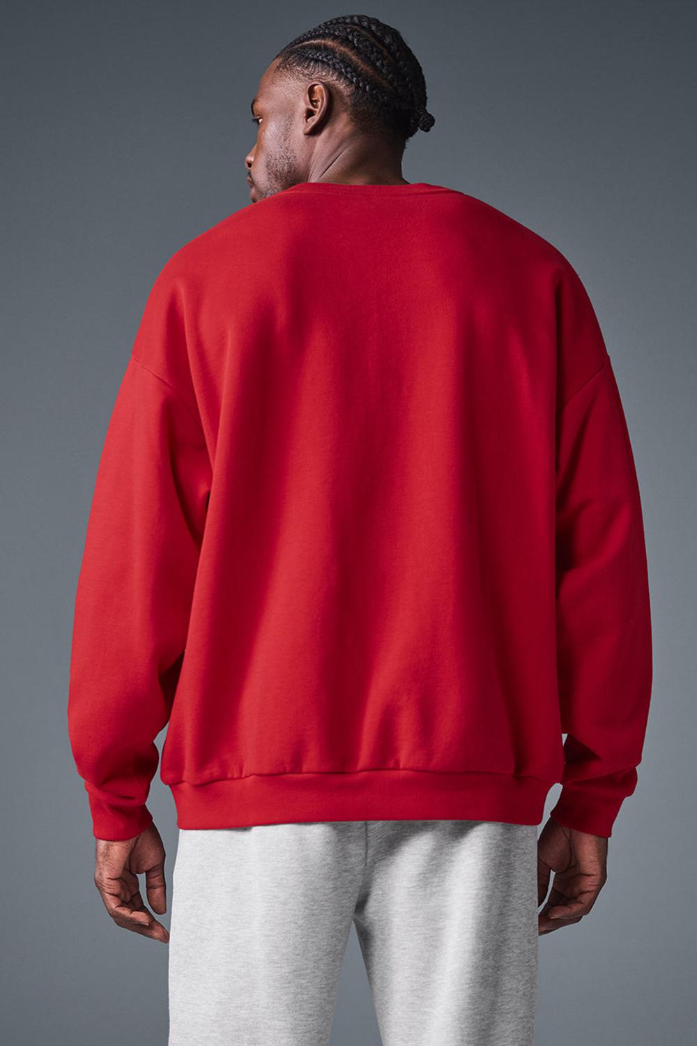 Pullover Alo Yoga Accolade Crew Neck Hombre Rojas | España  KGZJ-60519