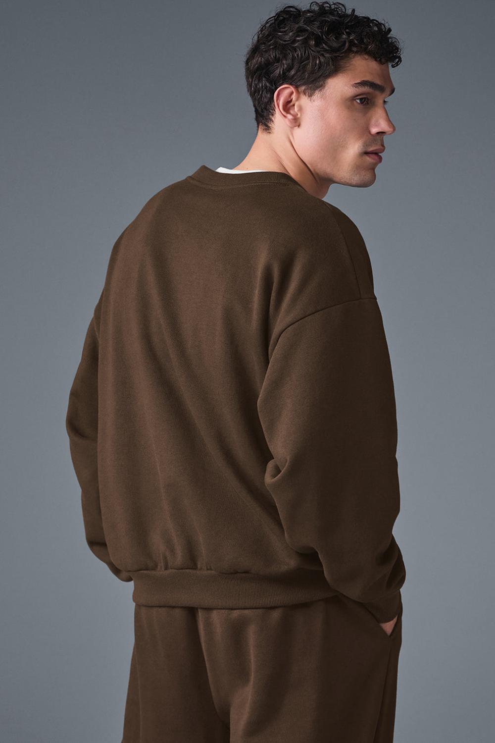Pullover Alo Yoga Accolade Crew Neck Hombre Espresso | España  ZJHU-59812