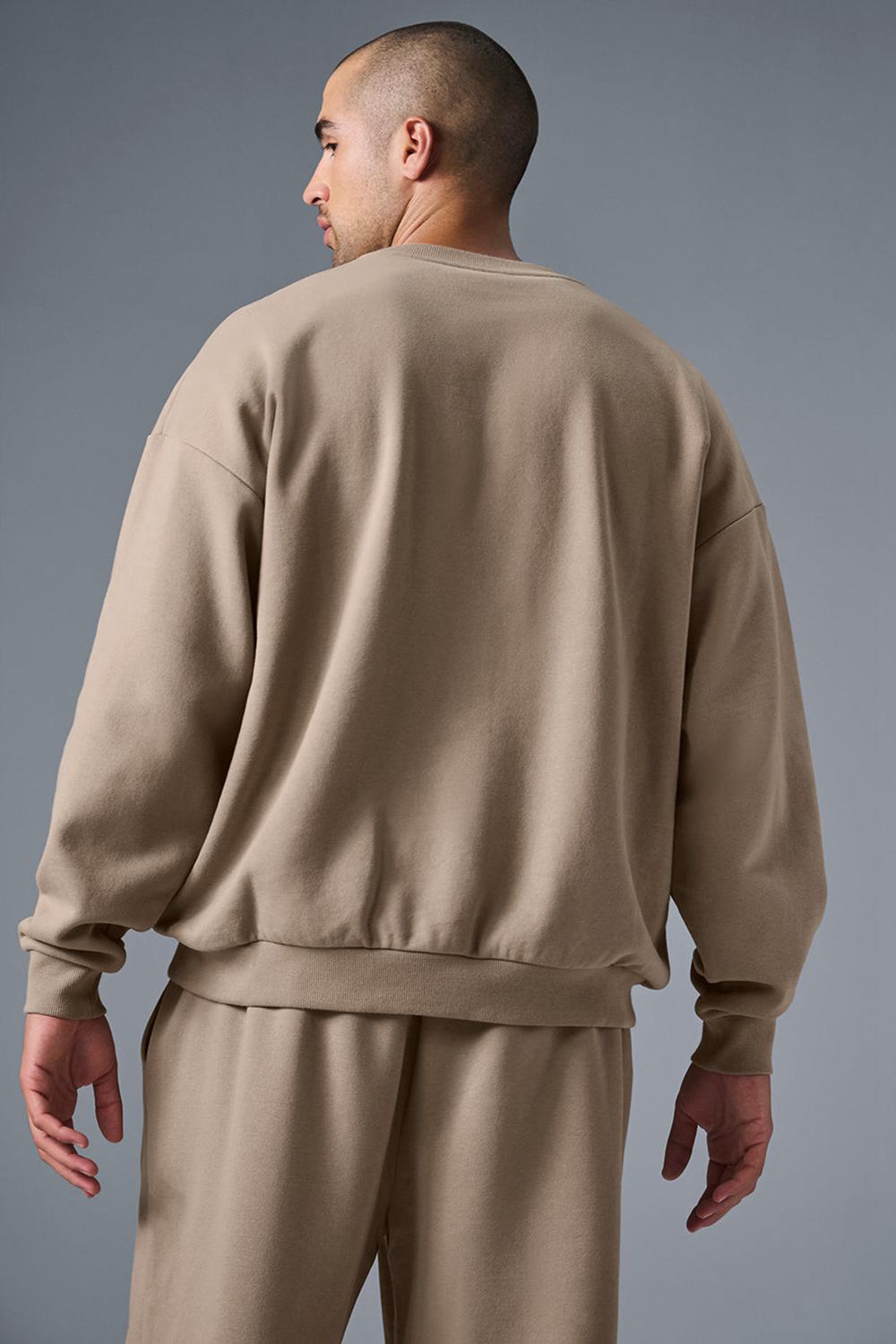 Pullover Alo Yoga Accolade Crew Neck Hombre Gravel | España  RDVI-49750