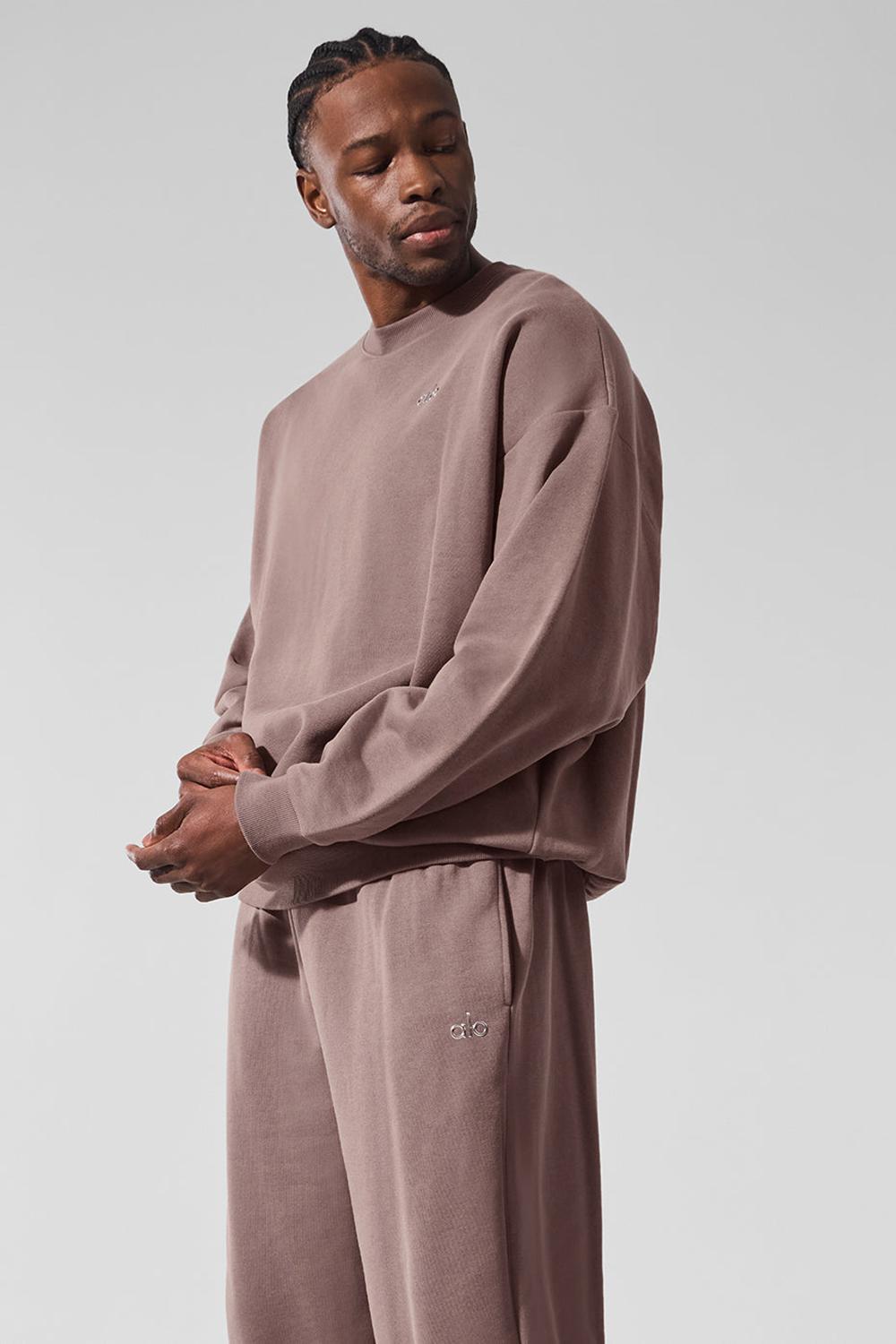 Pullover Alo Yoga Accolade Crew Neck Hombre Mushroom | España  YXLH-49168