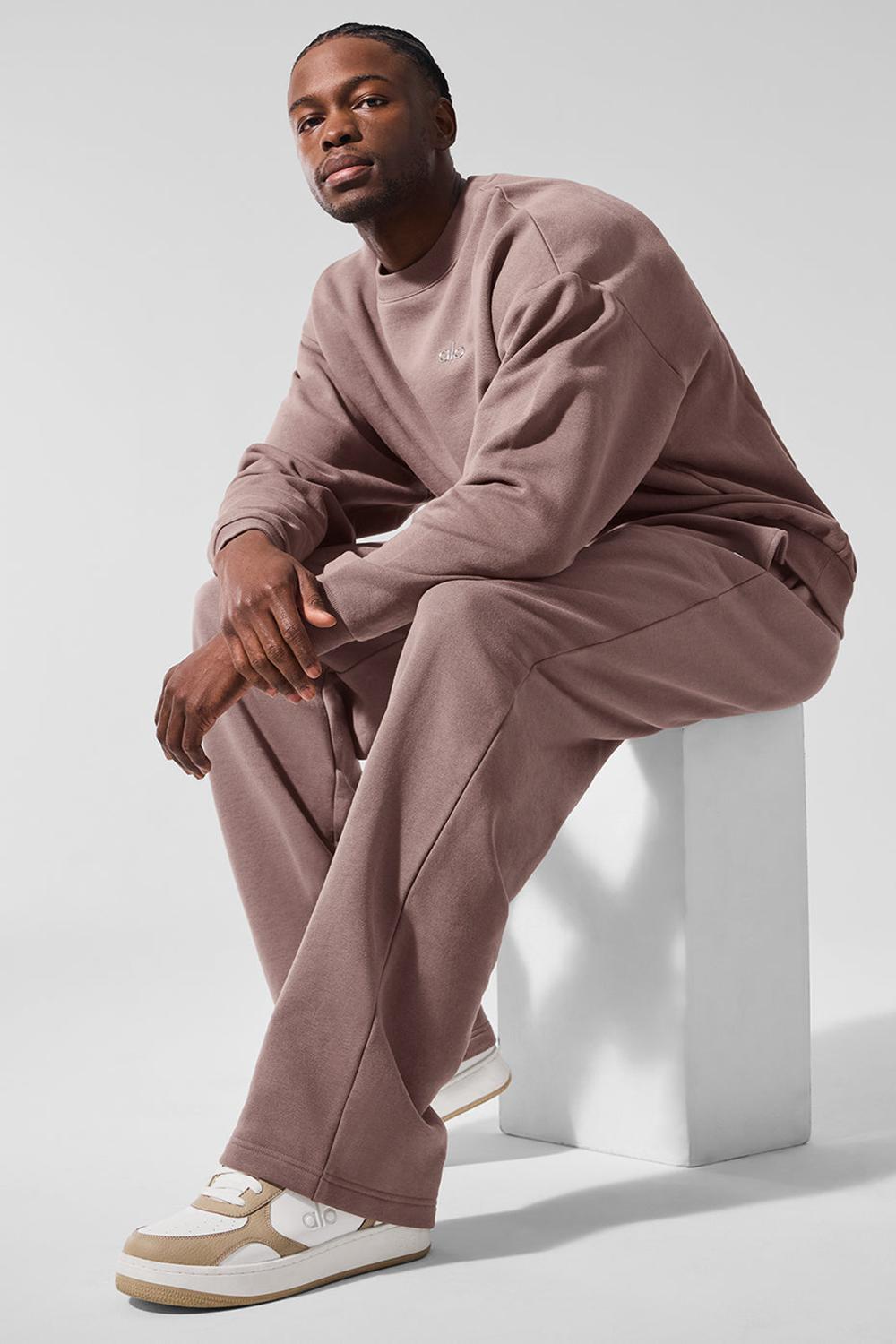 Pullover Alo Yoga Accolade Crew Neck Hombre Mushroom | España  YXLH-49168
