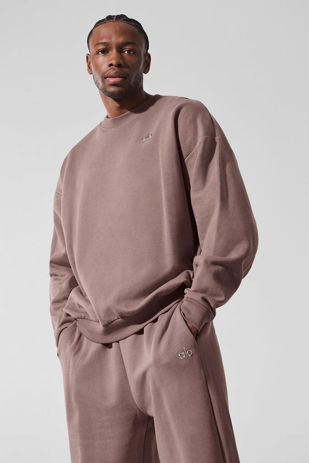 Pullover Alo Yoga Accolade Crew Neck Hombre Mushroom | España  YXLH-49168