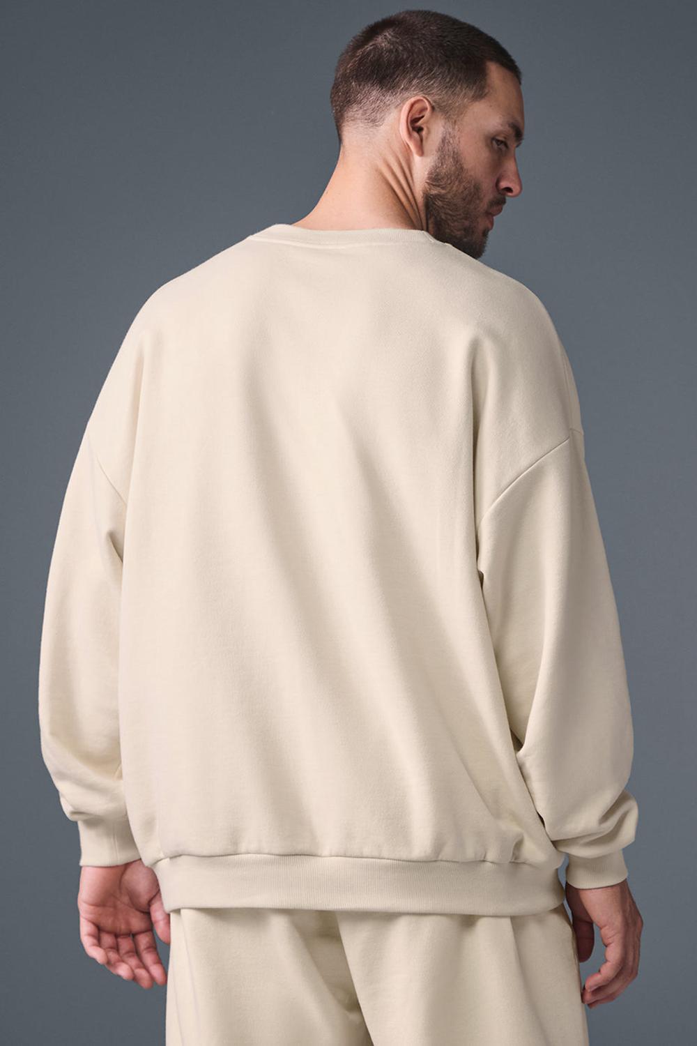 Pullover Alo Yoga Accolade Crew Neck Hombre Oat Milk | España  ZIXY-72930