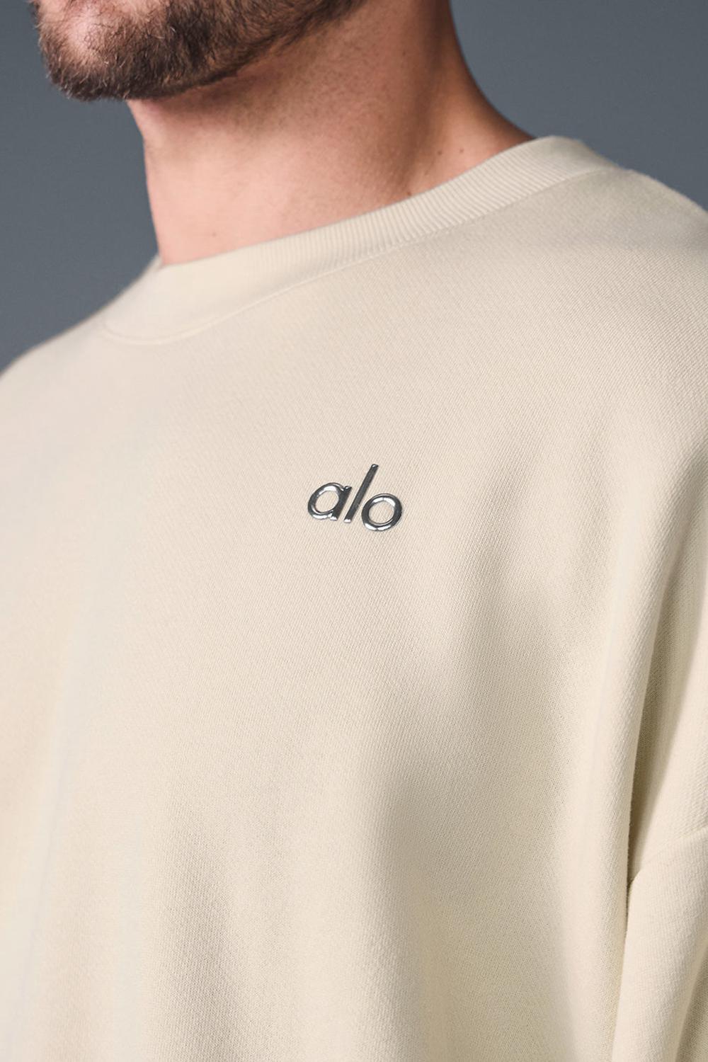 Pullover Alo Yoga Accolade Crew Neck Hombre Oat Milk | España  ZIXY-72930