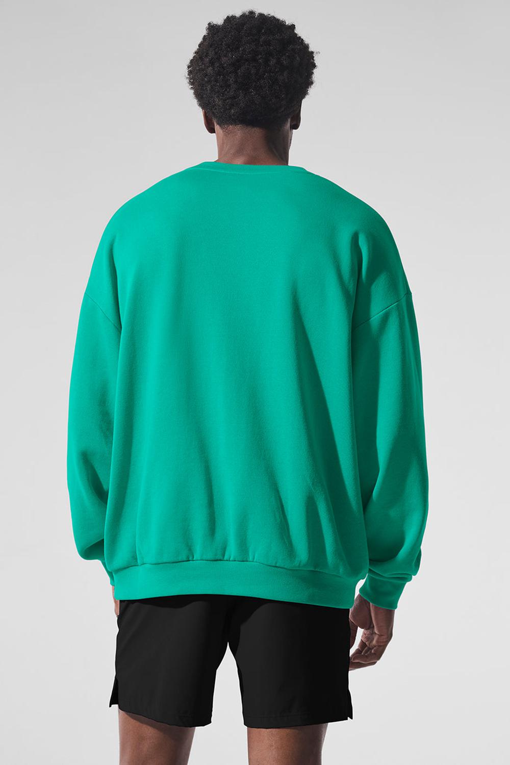 Pullover Alo Yoga Accolade Crew Neck Hombre Verde | España  SOGR-36279