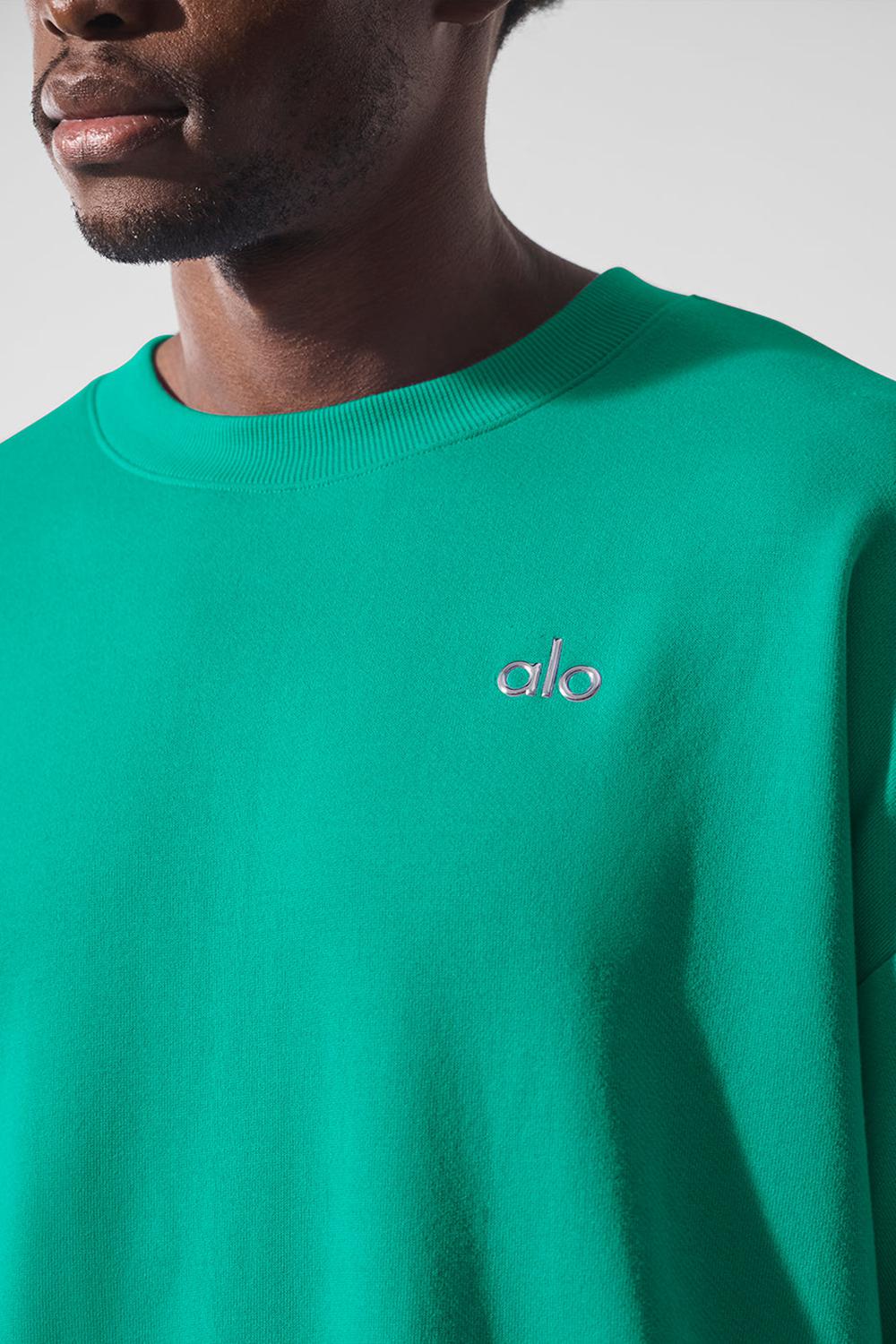 Pullover Alo Yoga Accolade Crew Neck Hombre Verde | España  SOGR-36279