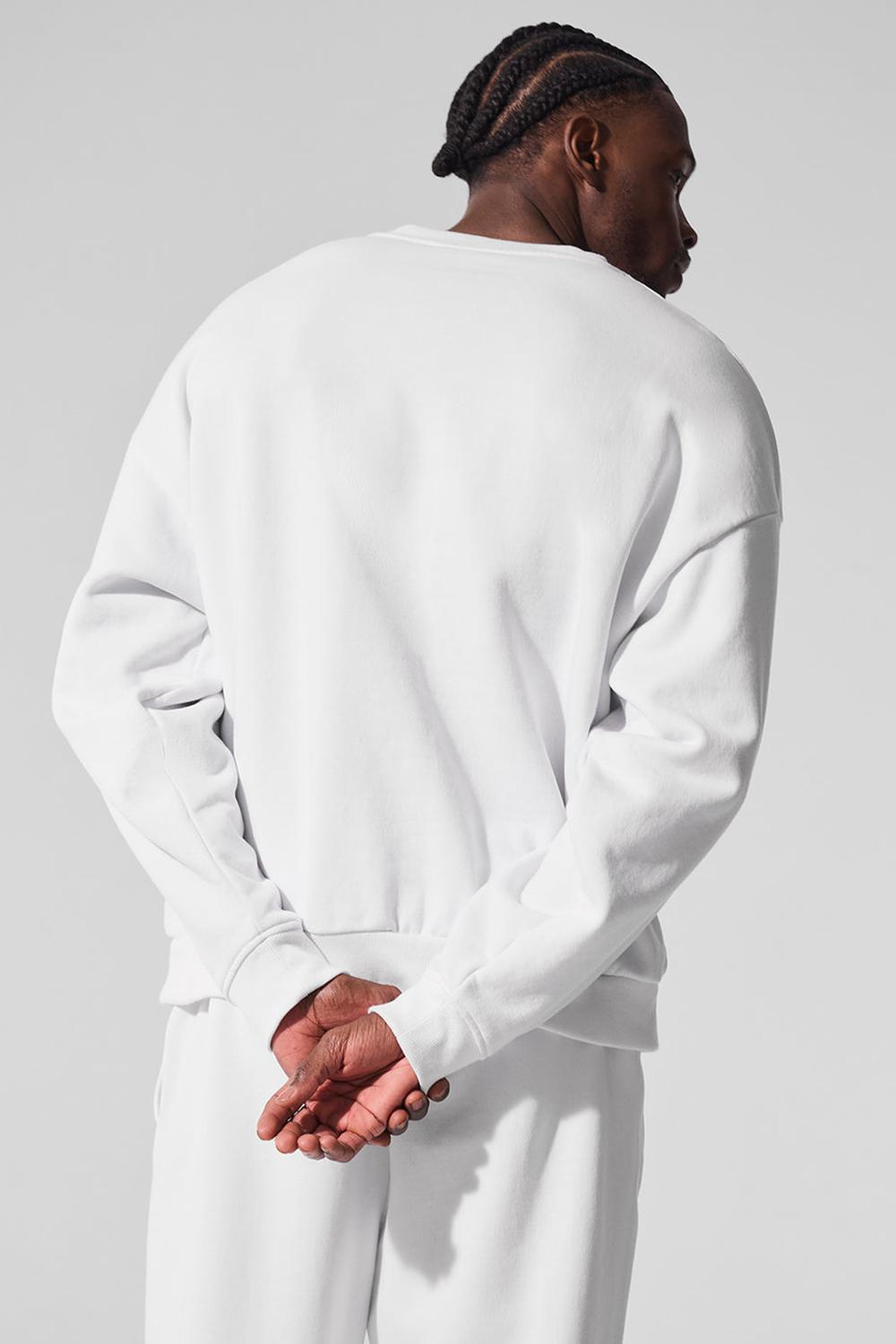 Pullover Alo Yoga Accolade Crew Neck Hombre Blancas | España  UCIO-65379