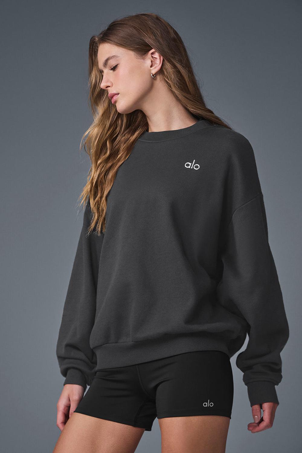 Pullover Alo Yoga Accolade Crew Neck Mujer Anthracite | España  QDPO-48213