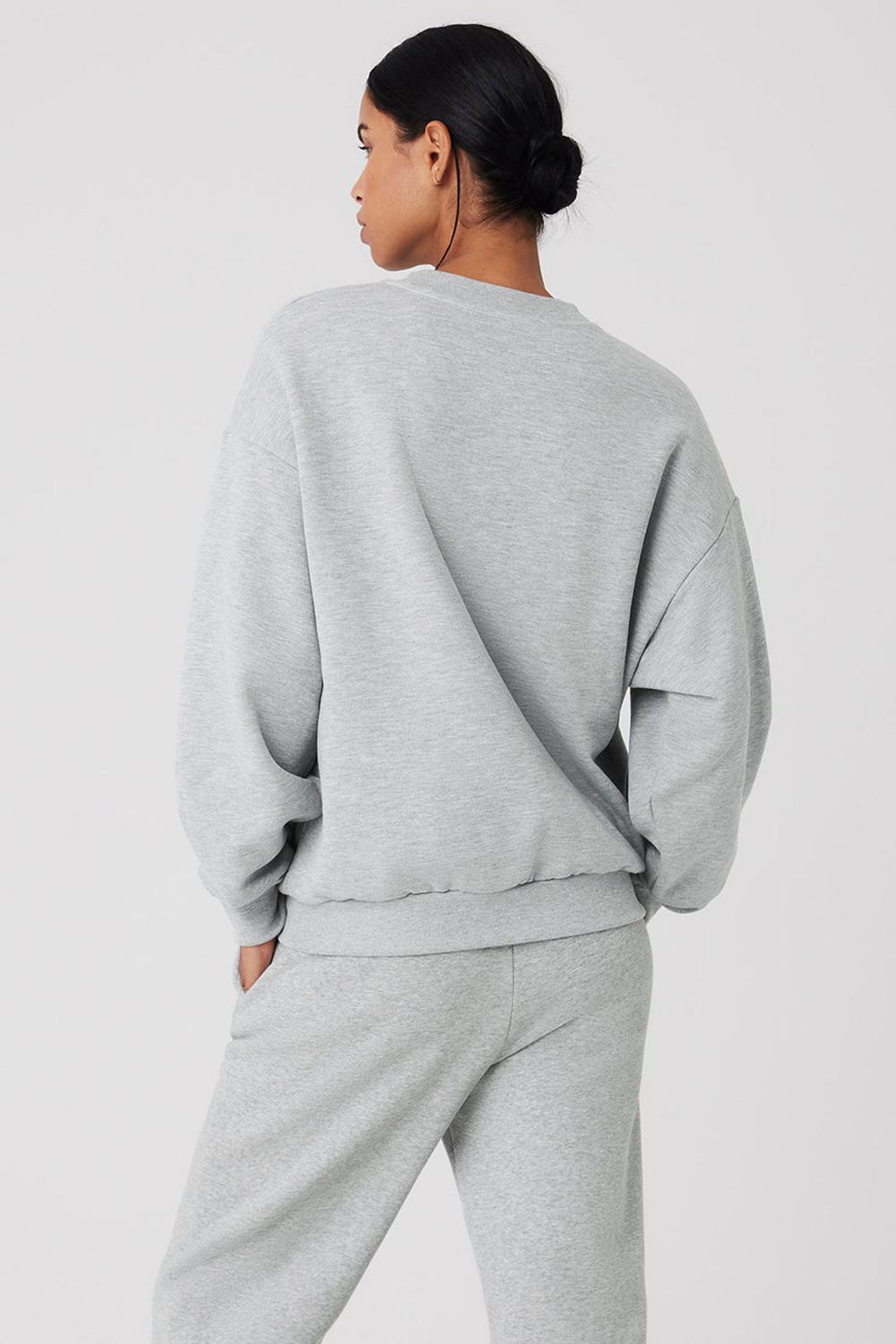 Pullover Alo Yoga Accolade Crew Neck Mujer Gris | España  JQHF-03197