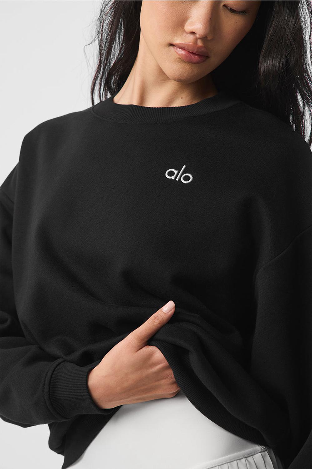 Pullover Alo Yoga Accolade Crew Neck Mujer Negras | España  ASJF-18925