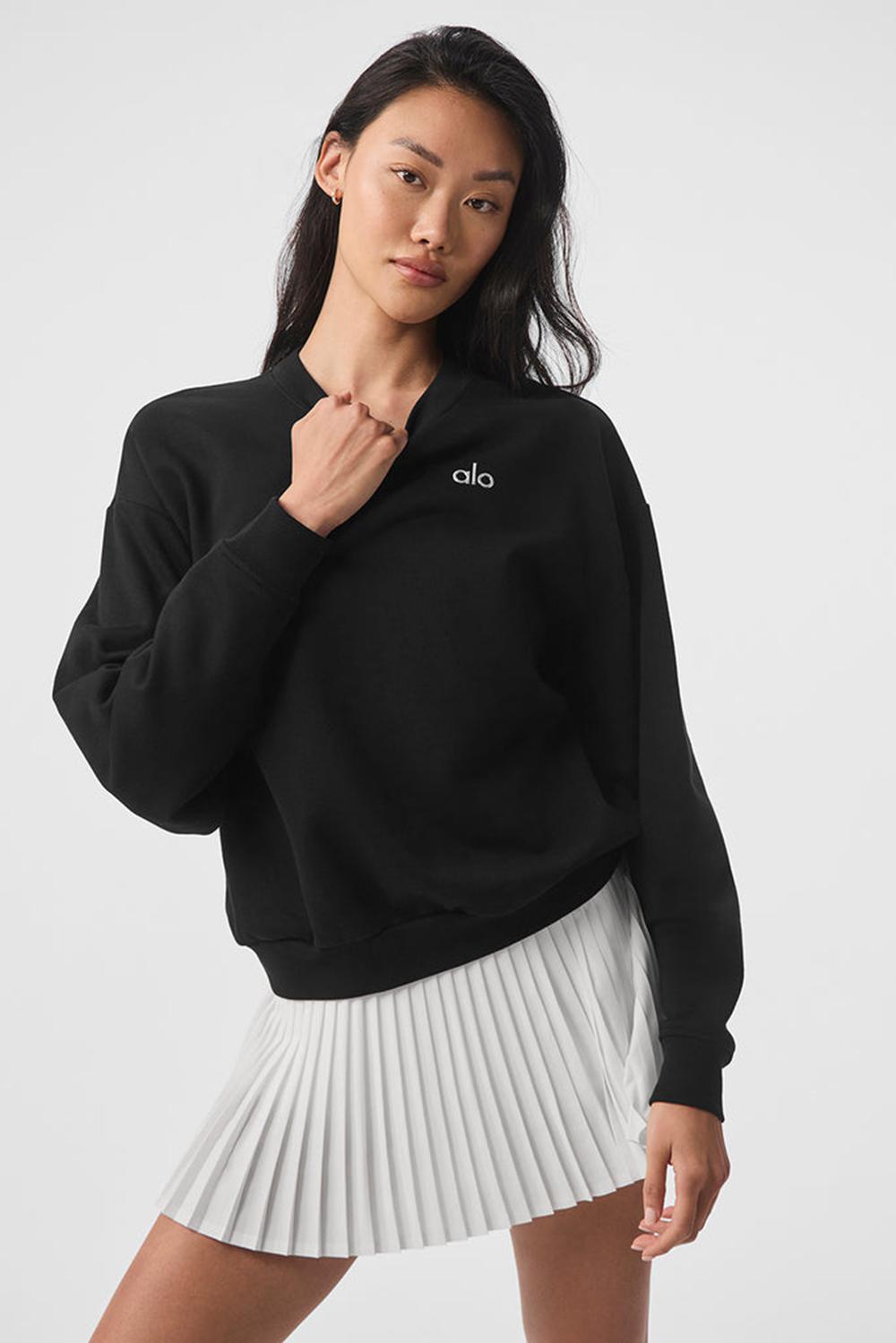 Pullover Alo Yoga Accolade Crew Neck Mujer Negras | España  ASJF-18925