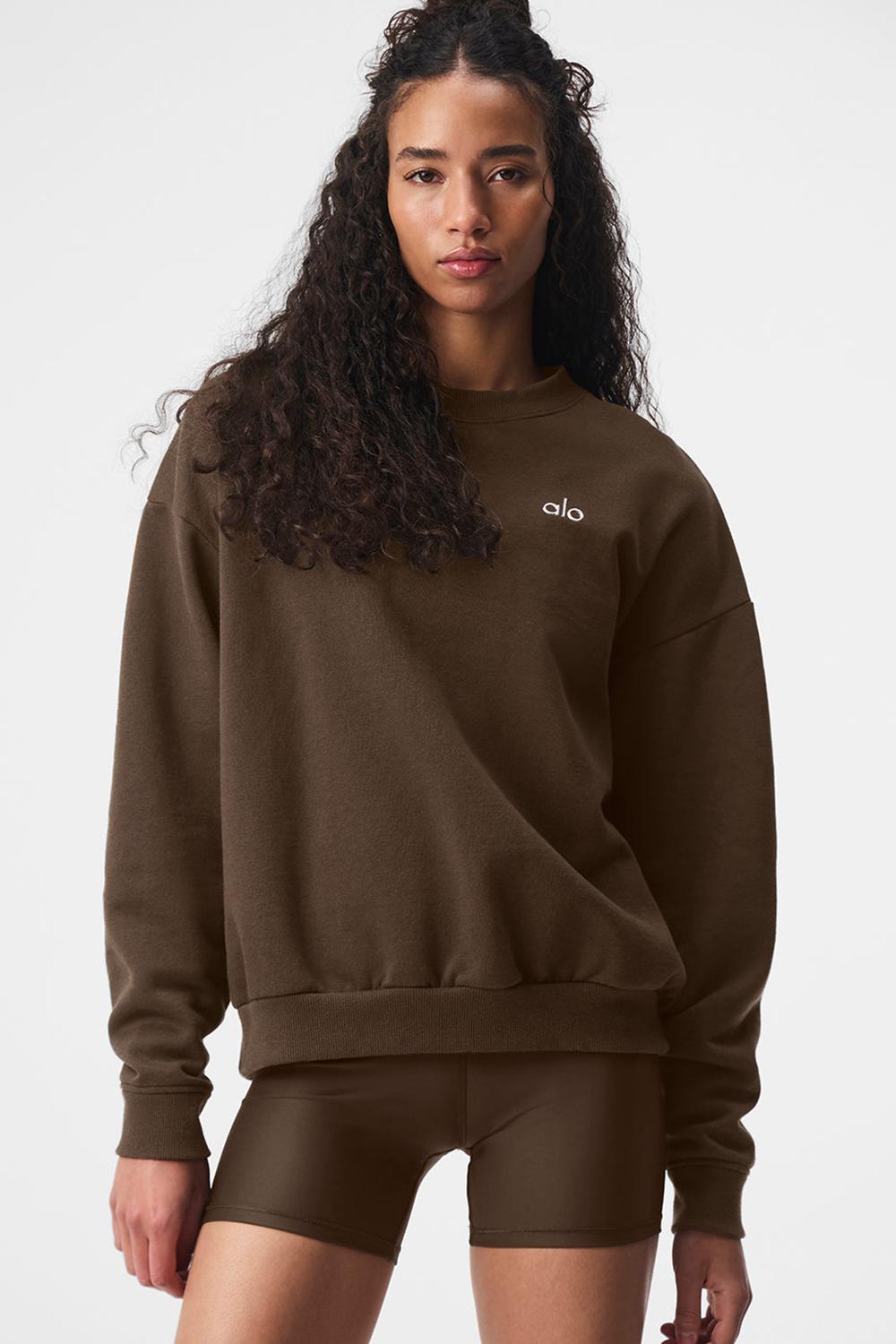 Pullover Alo Yoga Accolade Crew Neck Mujer Espresso | España  TDRS-71803