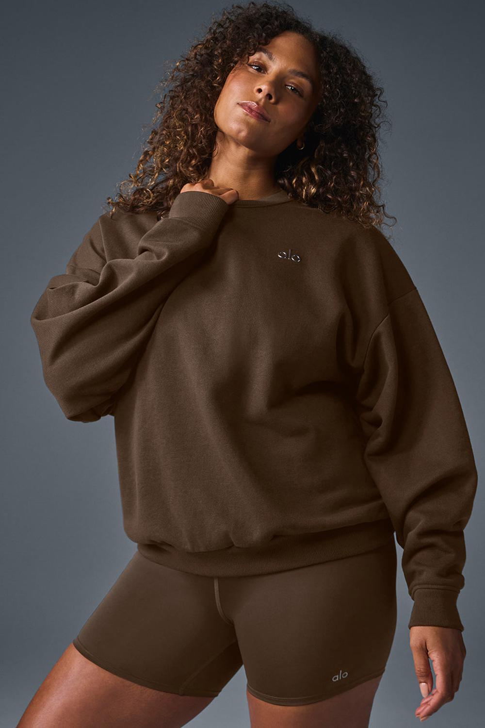 Pullover Alo Yoga Accolade Crew Neck Mujer Espresso | España  TDRS-71803