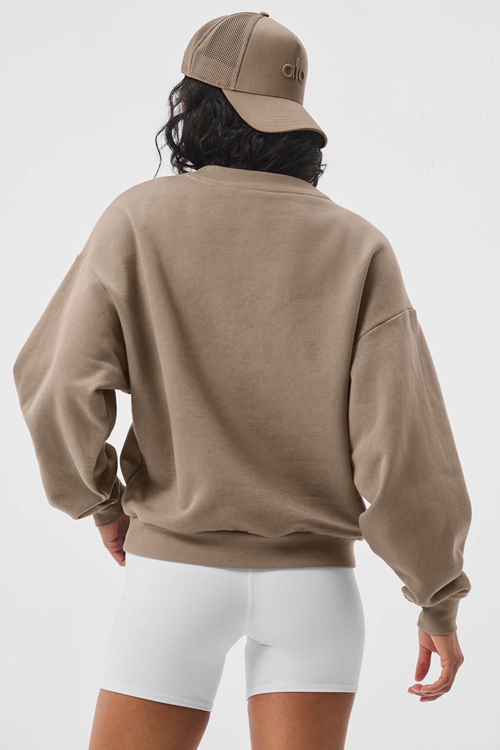 Pullover Alo Yoga Accolade Crew Neck Mujer Gravel | España  HLAE-61283