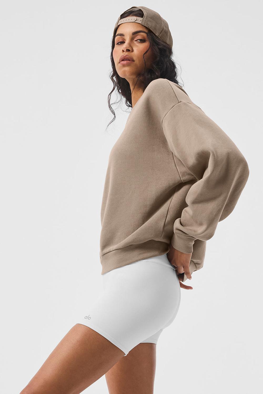 Pullover Alo Yoga Accolade Crew Neck Mujer Gravel | España  HLAE-61283