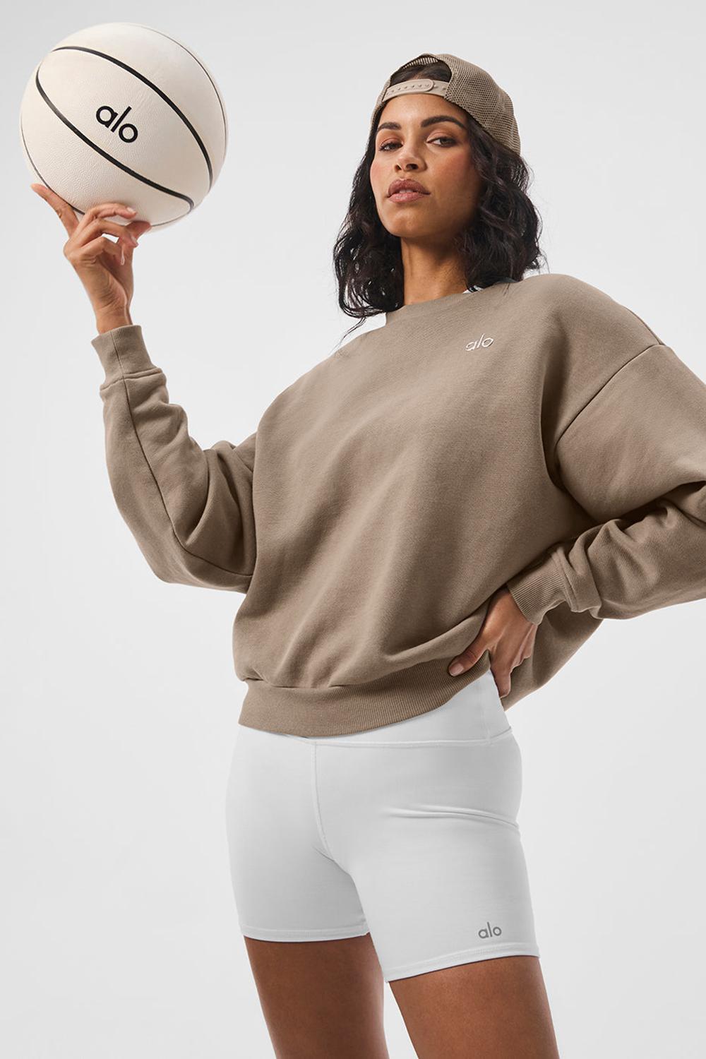 Pullover Alo Yoga Accolade Crew Neck Mujer Gravel | España  HLAE-61283