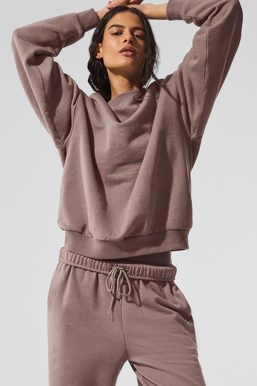 Pullover Alo Yoga Accolade Crew Neck Mujer Mushroom | España  DEYJ-56738