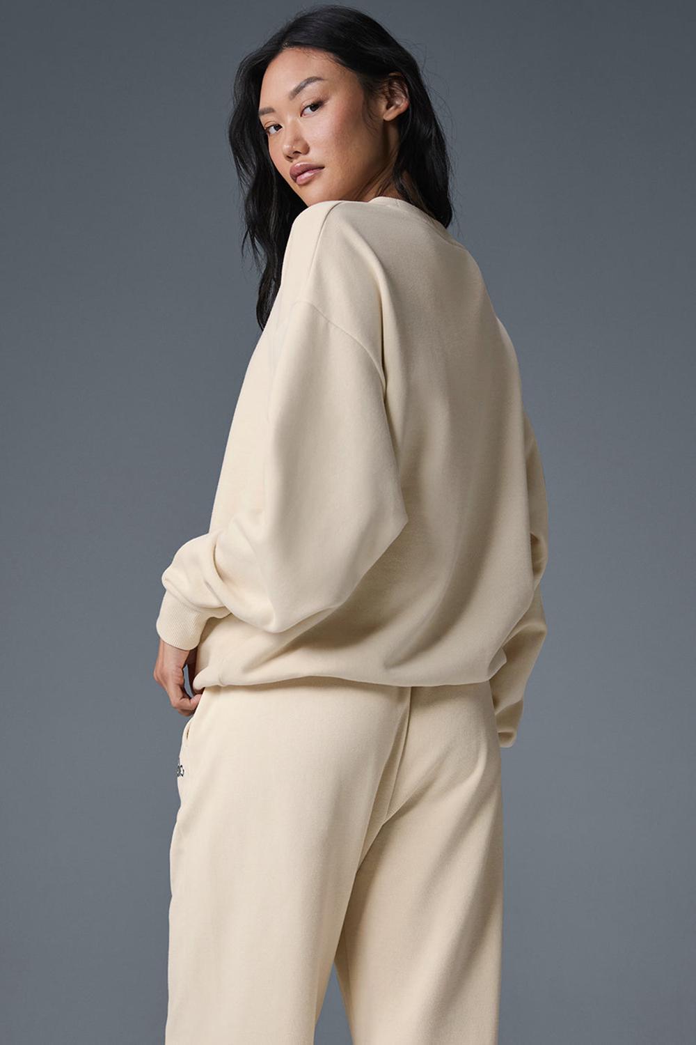 Pullover Alo Yoga Accolade Crew Neck Mujer Oat Milk | España  AGSK-21708