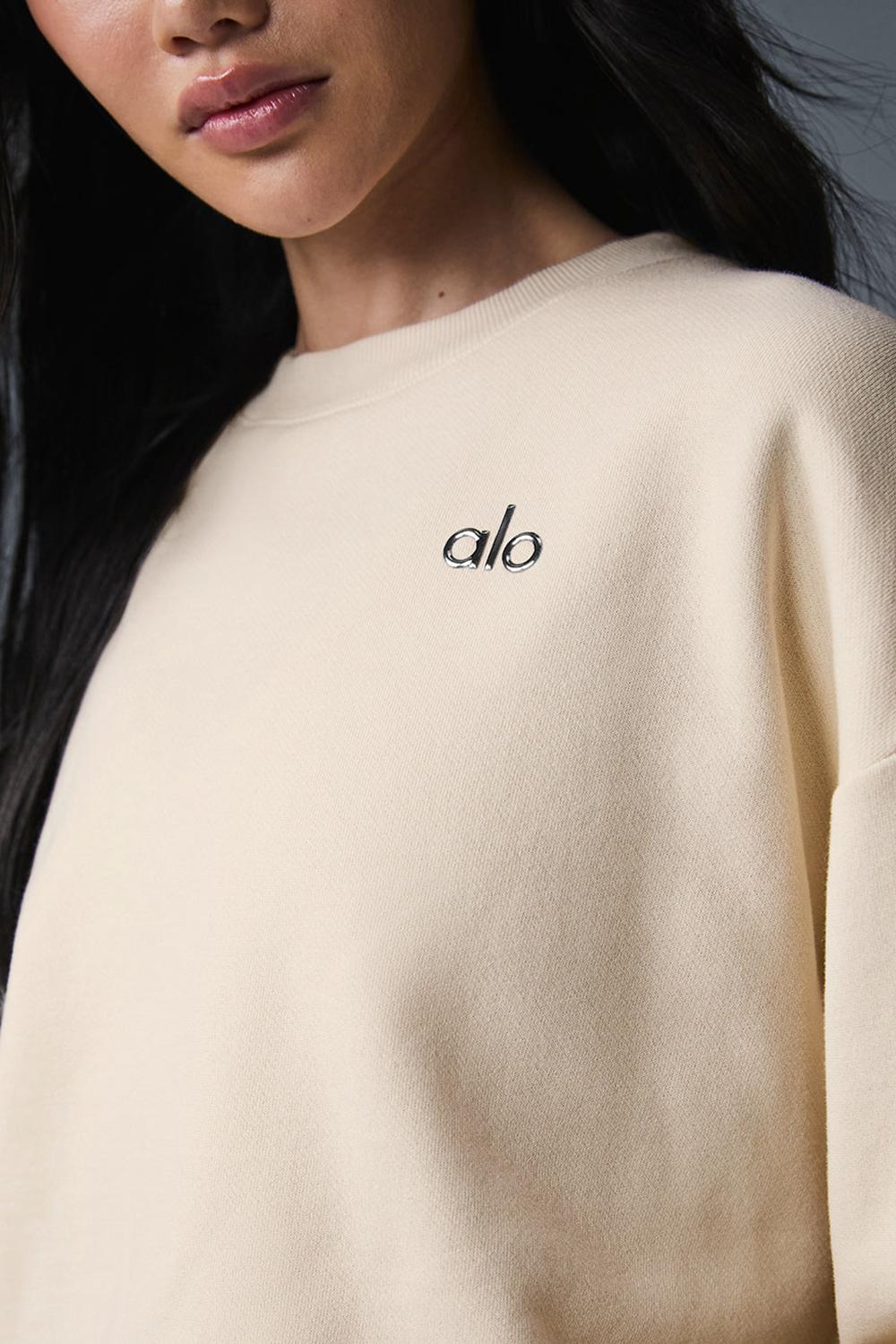 Pullover Alo Yoga Accolade Crew Neck Mujer Oat Milk | España  AGSK-21708