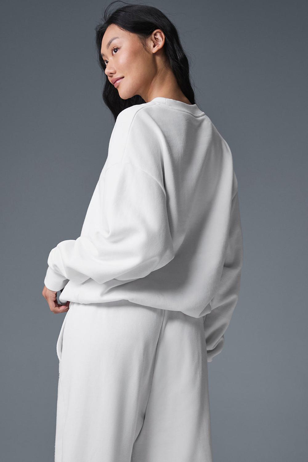 Pullover Alo Yoga Accolade Crew Neck Mujer Blancas | España  EWSI-67043