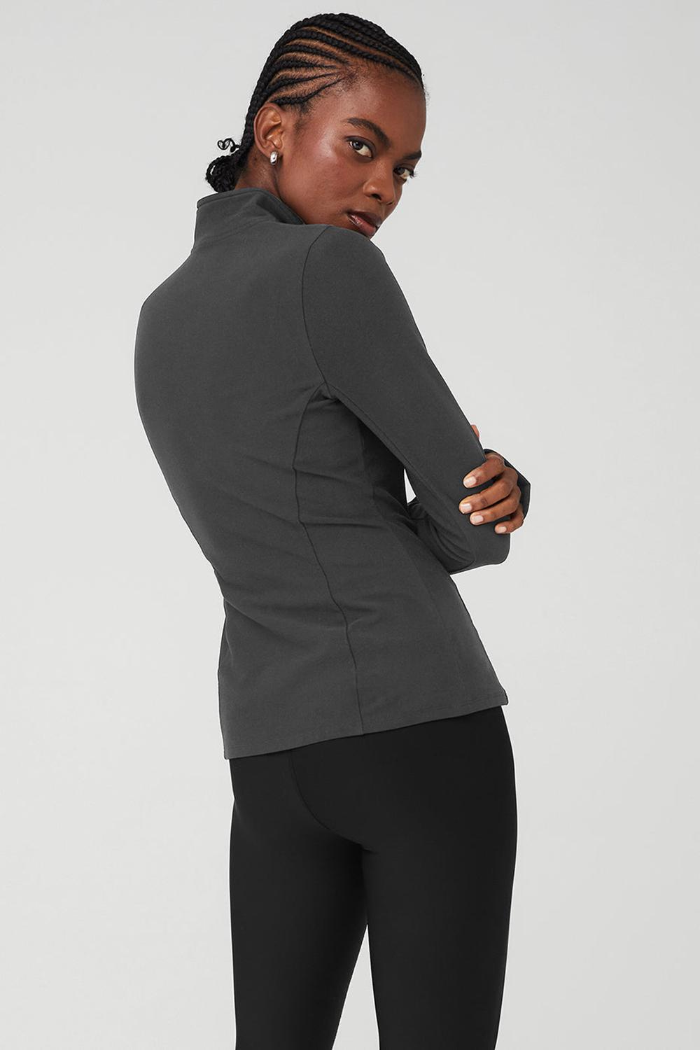 Pullover Alo Yoga Alosoft 1/2 Zip Rapid Mujer Anthracite | España  ODBL-03745