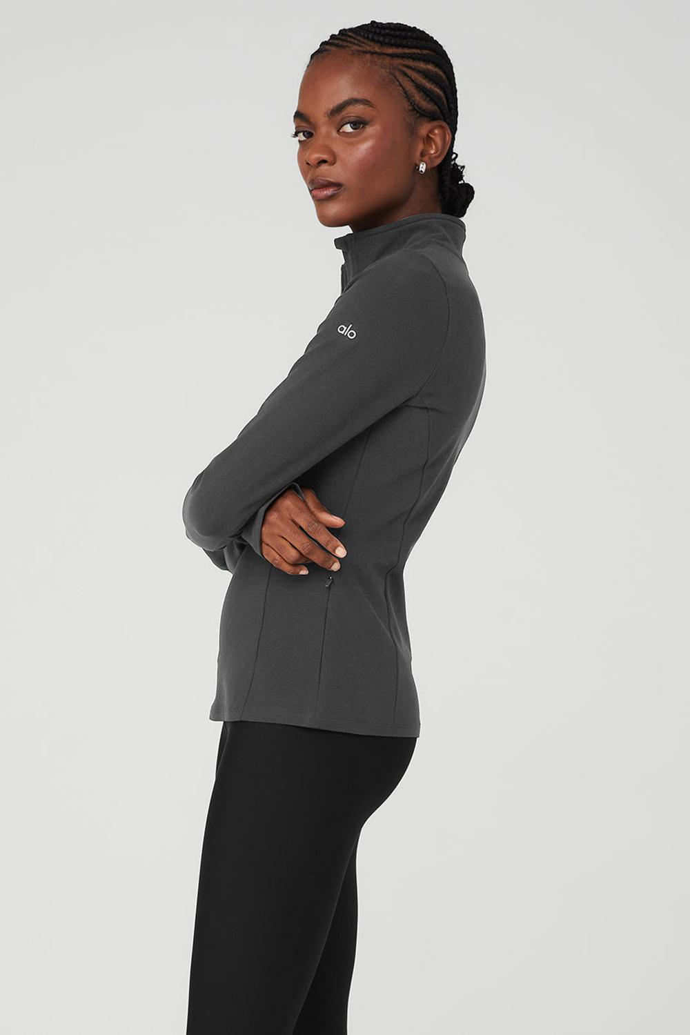 Pullover Alo Yoga Alosoft 1/2 Zip Rapid Mujer Anthracite | España  ODBL-03745