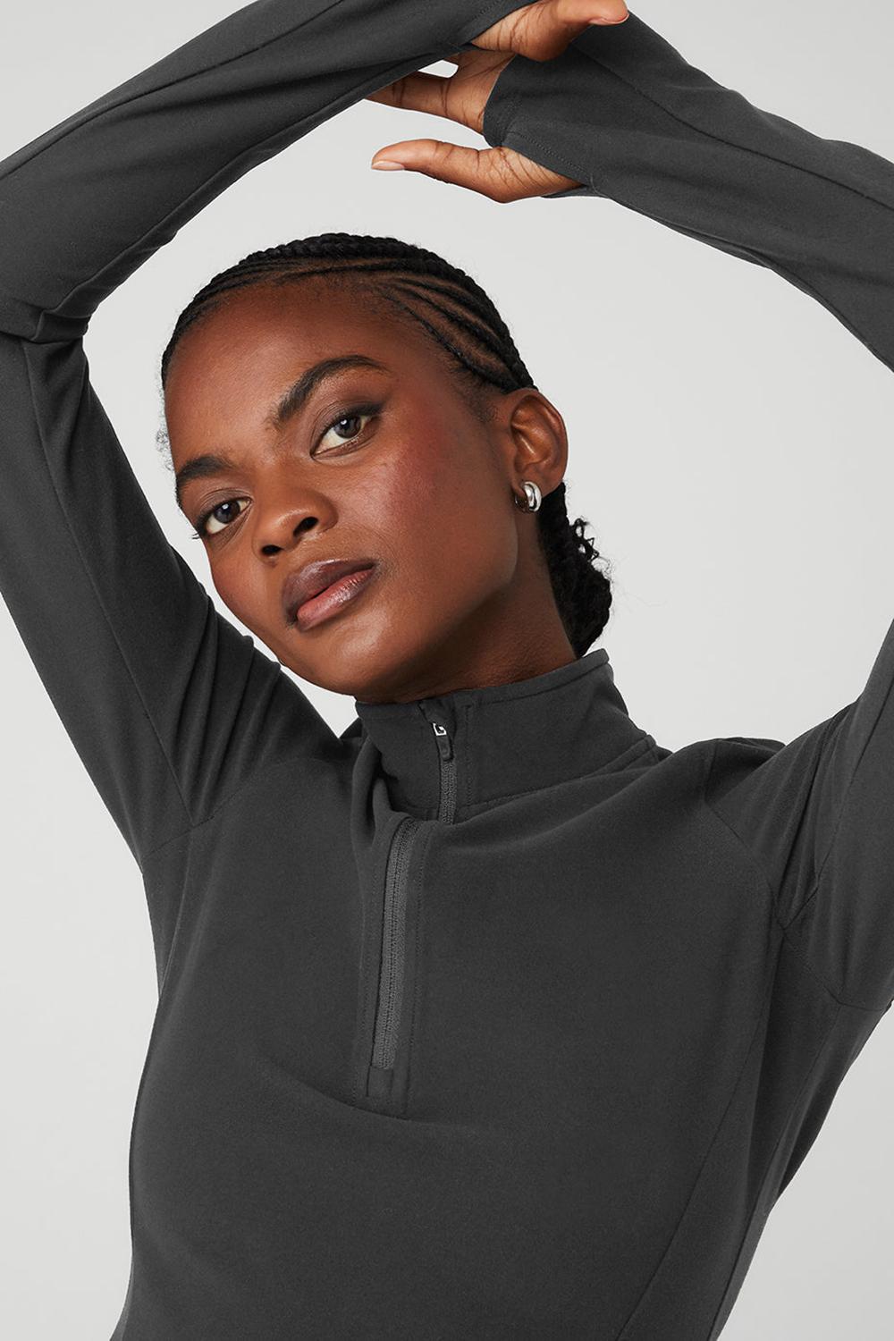 Pullover Alo Yoga Alosoft 1/2 Zip Rapid Mujer Anthracite | España  ODBL-03745