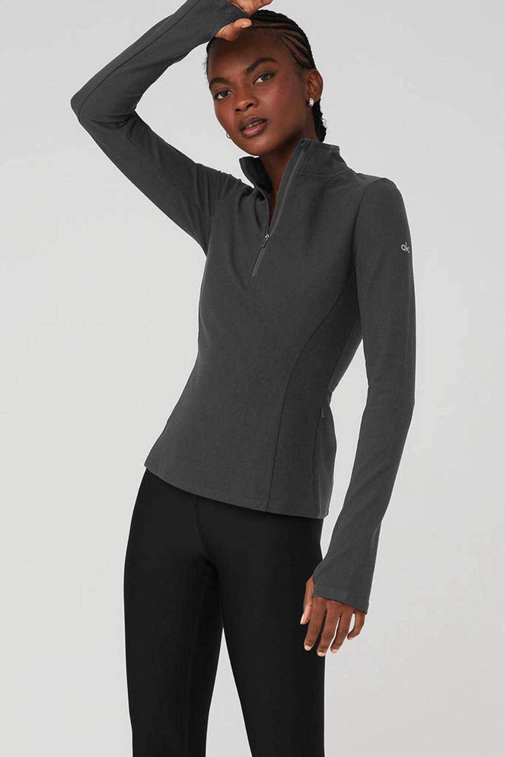 Pullover Alo Yoga Alosoft 1/2 Zip Rapid Mujer Anthracite | España  ODBL-03745