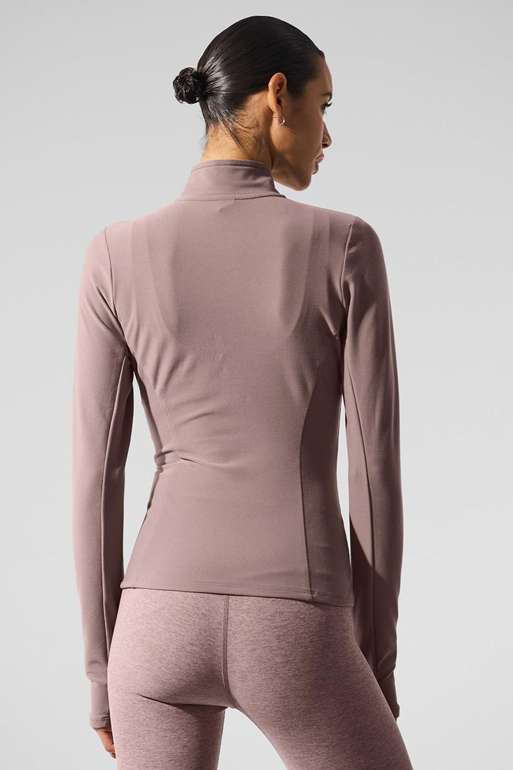 Pullover Alo Yoga Alosoft 1/2 Zip Rapid Mujer Mushroom | España  OPIN-50632