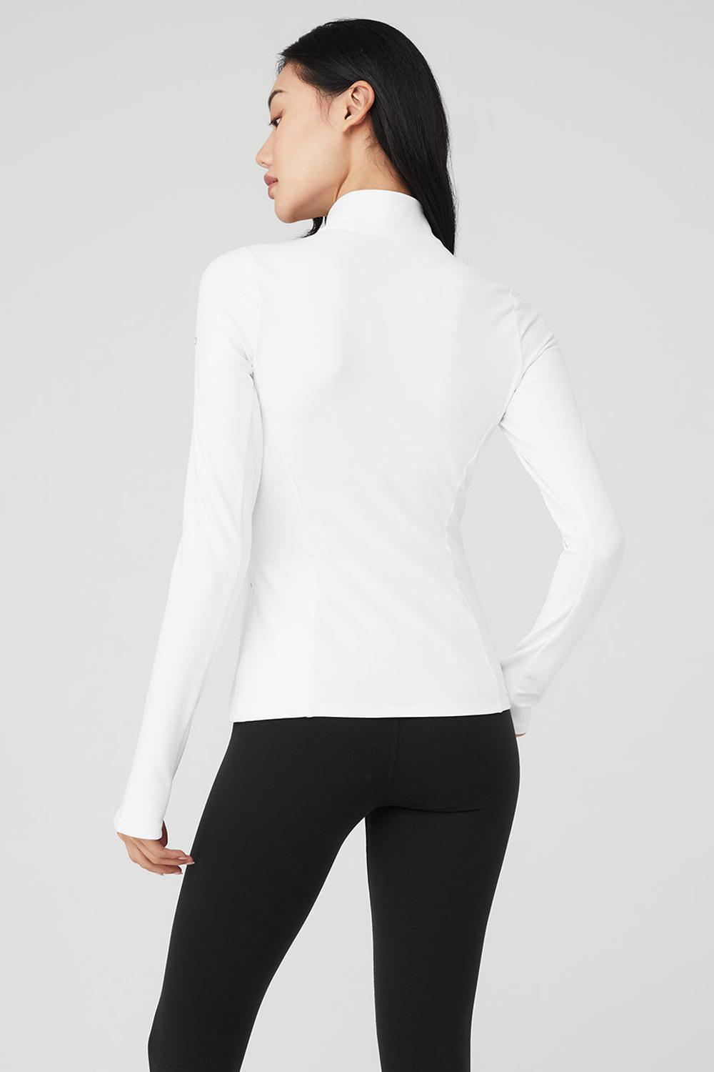 Pullover Alo Yoga Alosoft 1/2 Zip Rapid Mujer Blancas | España  DQVC-30196
