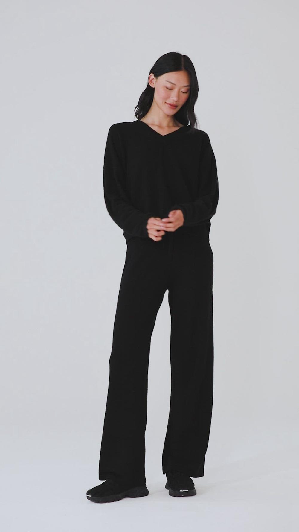 Pullover Alo Yoga Cashmere Jet Set V-Neck Mujer Gris | España  IHJL-59461